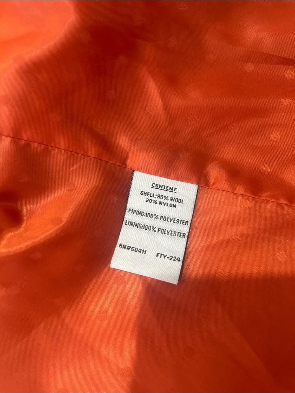 Jessica Simpson medium size orange coat - Picture 3 of 5